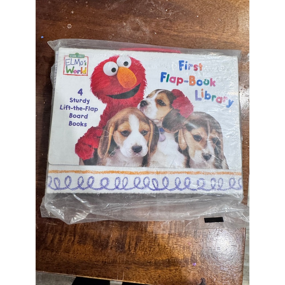 Sesame Street Elmos World First Flap Book Library 4 Lift the Flap Board Books